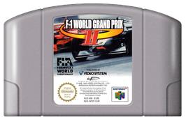 Cartridge artwork for F-1 World Grand Prix 2 on the Nintendo N64.