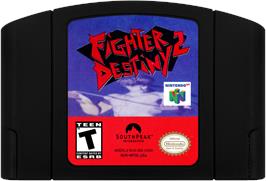Cartridge artwork for Fighter Destiny 2 on the Nintendo N64.