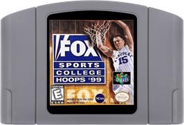 Cartridge artwork for Fox Sports College Hoops 99 on the Nintendo N64.