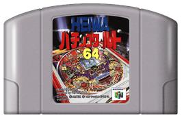 Cartridge artwork for Heiwa Pachinko World 64 on the Nintendo N64.