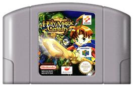 Cartridge artwork for Holy Magic Century on the Nintendo N64.