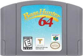 Cartridge artwork for In-Fisherman Bass Hunter 64 on the Nintendo N64.