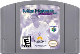 Cartridge artwork for Michael Owen's World League Soccer 2000 on the Nintendo N64.