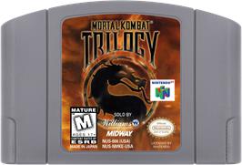 Cartridge artwork for Mortal Kombat Trilogy on the Nintendo N64.