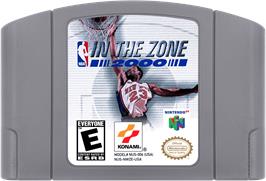 Cartridge artwork for NBA: In the Zone 2000 on the Nintendo N64.