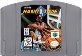 Cartridge artwork for NBA Hang Time on the Nintendo N64.