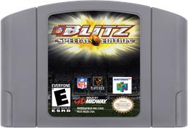 Cartridge artwork for NFL Blitz Special Edition on the Nintendo N64.