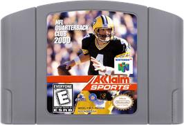 Cartridge artwork for NFL Quarterback Club 2000 on the Nintendo N64.