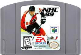 Cartridge artwork for NHL 99 on the Nintendo N64.