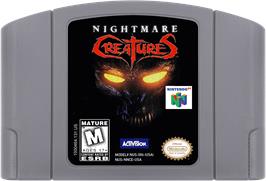 Cartridge artwork for Nightmare Creatures on the Nintendo N64.