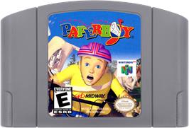 Cartridge artwork for Paperboy on the Nintendo N64.