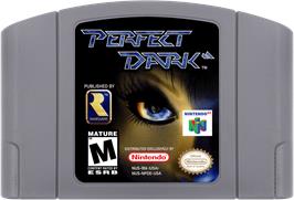 Cartridge artwork for Perfect Dark on the Nintendo N64.