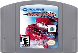 Cartridge artwork for Polaris SnoCross on the Nintendo N64.