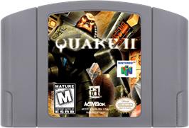Cartridge artwork for Quake 2 on the Nintendo N64.