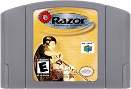 Cartridge artwork for Razor Freestyle Scooter on the Nintendo N64.