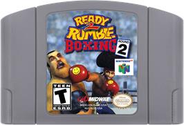 Cartridge artwork for Ready 2 Rumble Boxing - Round 2 on the Nintendo N64.