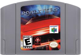 Cartridge artwork for Roadsters: Trophy on the Nintendo N64.