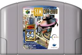 Cartridge artwork for Simcity 2000 on the Nintendo N64.