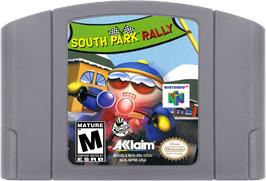 Cartridge artwork for South Park Rally on the Nintendo N64.