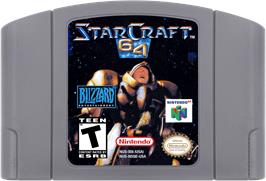 Cartridge artwork for Starcraft 64 on the Nintendo N64.