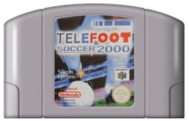 Cartridge artwork for Telefoot Soccer 2000 on the Nintendo N64.