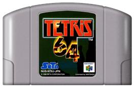 Cartridge artwork for Tetris 64 on the Nintendo N64.