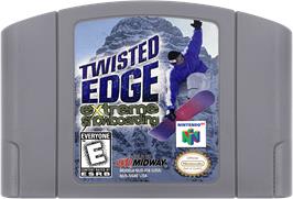Cartridge artwork for Twisted Edge - Extreme Snowboarding on the Nintendo N64.