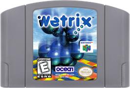 Cartridge artwork for Wetrix on the Nintendo N64.
