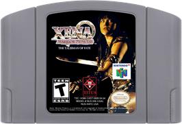 Cartridge artwork for Xena - Warrior Princess on the Nintendo N64.