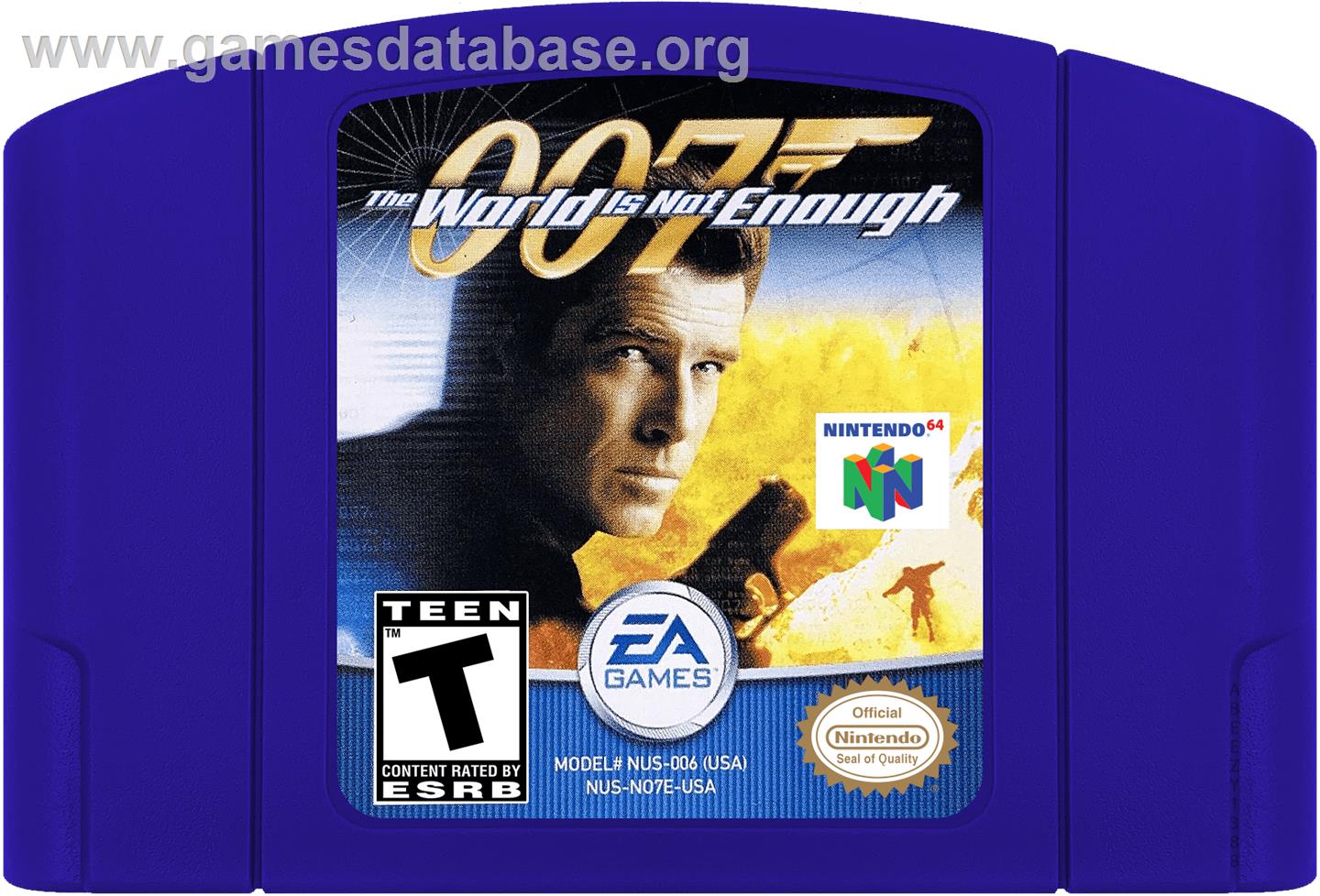 007 - The World Is Not Enough - Nintendo N64 - Artwork - Cartridge
