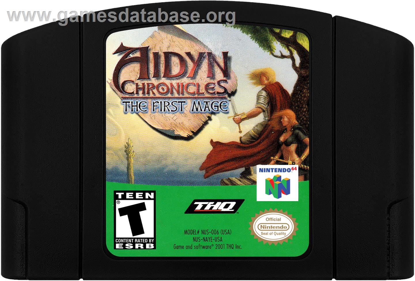 Aidyn Chronicles: The First Mage - Nintendo N64 - Artwork - Cartridge