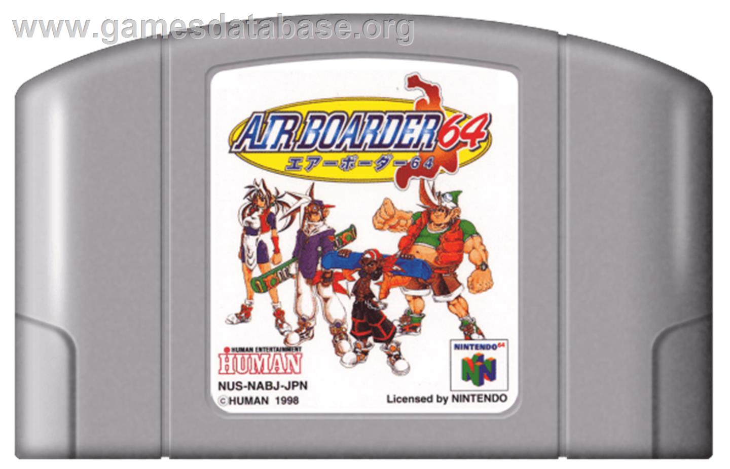 Air Boarder 64 - Nintendo N64 - Artwork - Cartridge