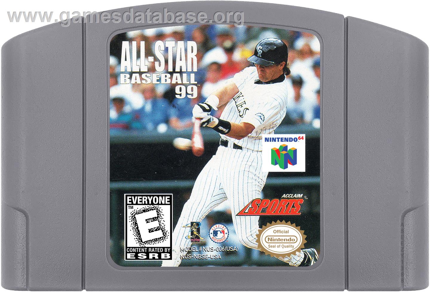 All-Star Baseball '99 - Nintendo N64 - Artwork - Cartridge