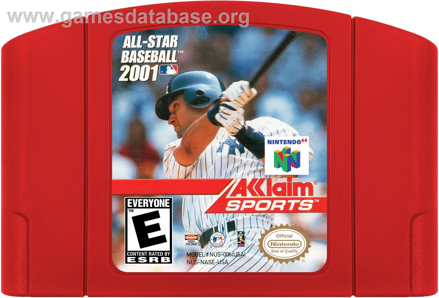 All-Star Baseball 2001 - Nintendo N64 - Artwork - Cartridge