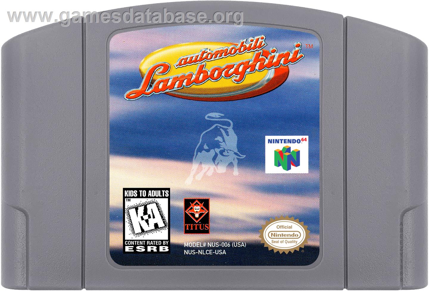 Automobili Lamborghini - Nintendo N64 - Artwork - Cartridge