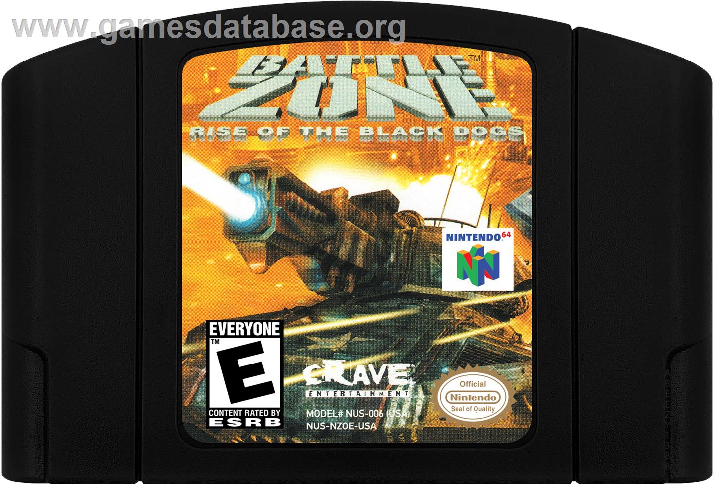 Battle Zone: Rise of the Black Dogs - Nintendo N64 - Artwork - Cartridge