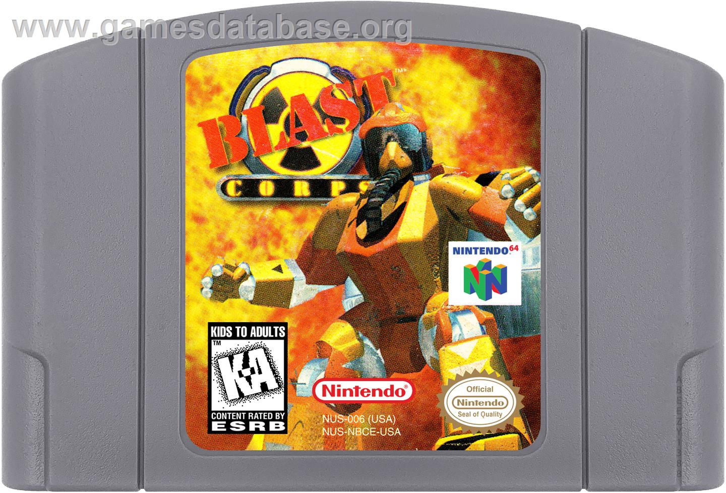 Blast Corps - Nintendo N64 - Artwork - Cartridge