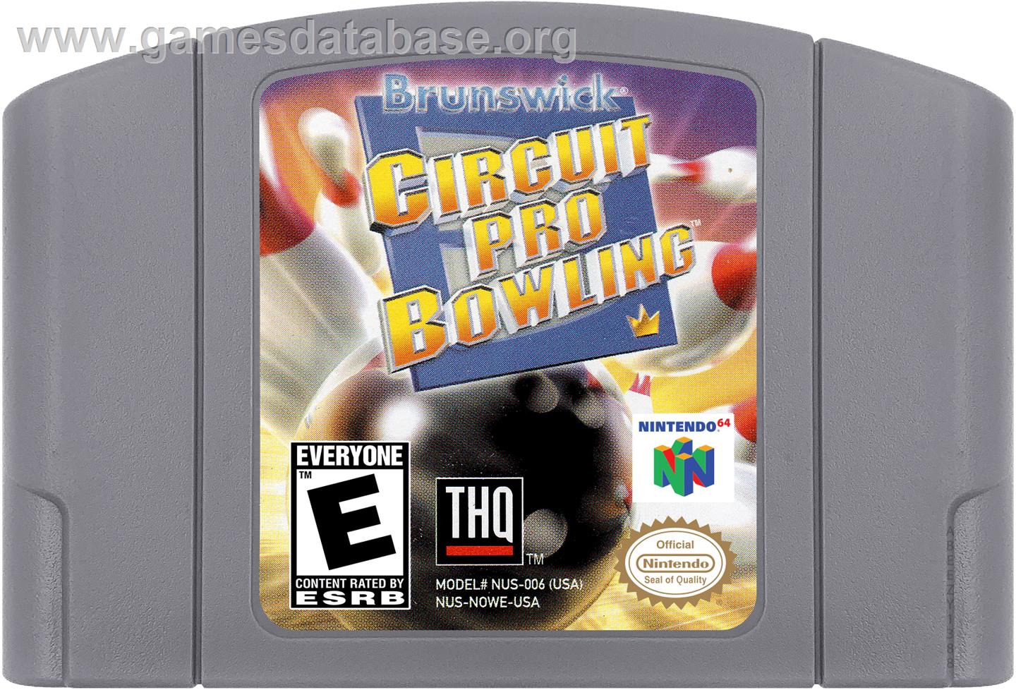 Brunswick Circuit Pro Bowling - Nintendo N64 - Artwork - Cartridge