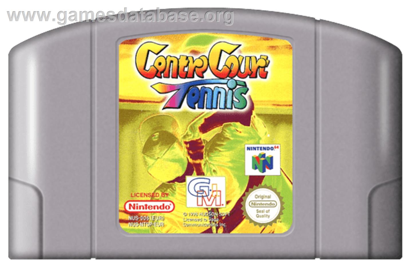 Centre Court Tennis - Nintendo N64 - Artwork - Cartridge