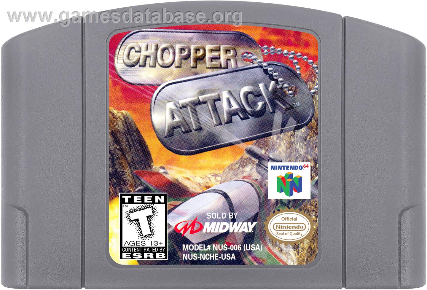 Chopper Attack - Nintendo N64 - Artwork - Cartridge