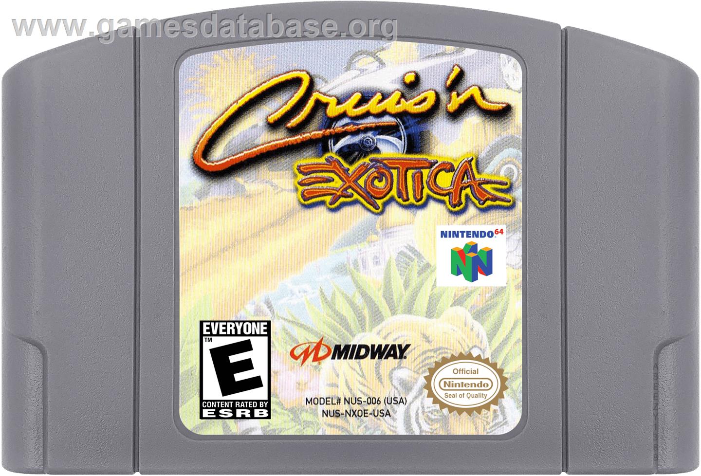 Cruis'n Exotica - Nintendo N64 - Artwork - Cartridge