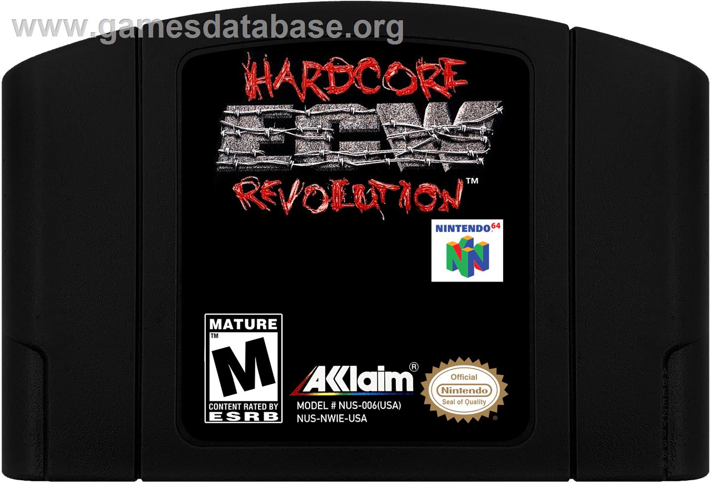 Ecw Hardcore Revolution - Nintendo N64 - Artwork - Cartridge