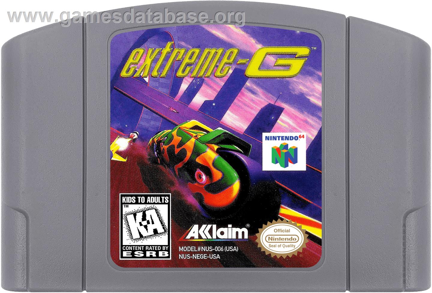 Extreme G - Nintendo N64 - Artwork - Cartridge