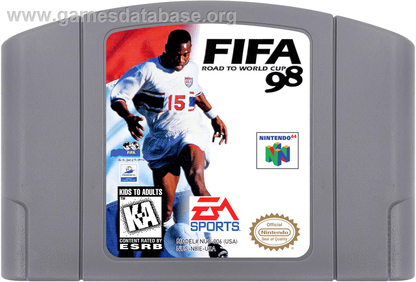 FIFA 98: Road to World Cup - Nintendo N64 - Artwork - Cartridge