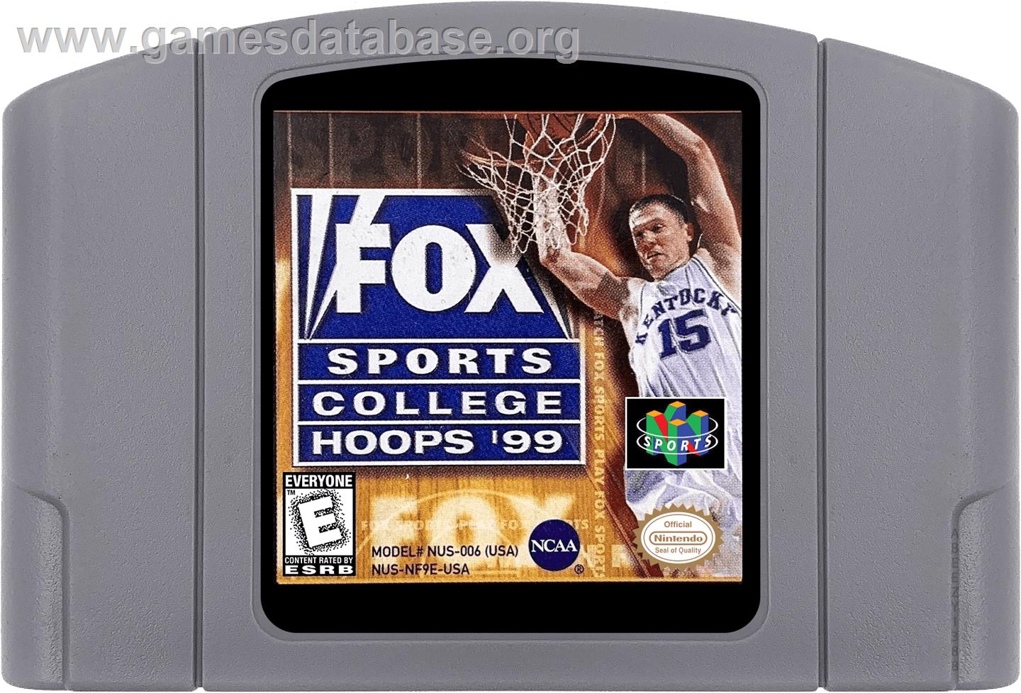 Fox Sports College Hoops '99 - Nintendo N64 - Artwork - Cartridge