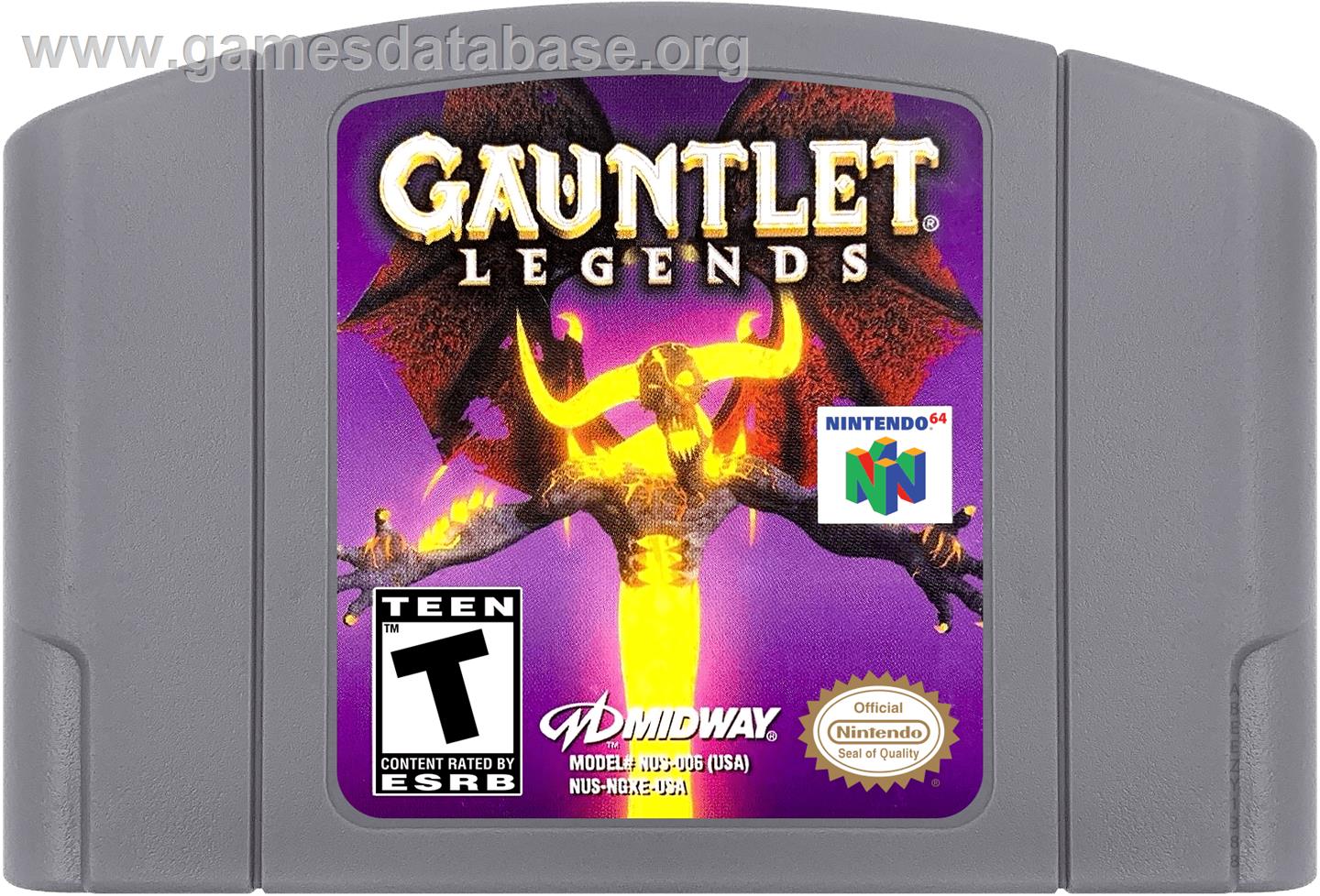 Gauntlet Legends - Nintendo N64 - Artwork - Cartridge