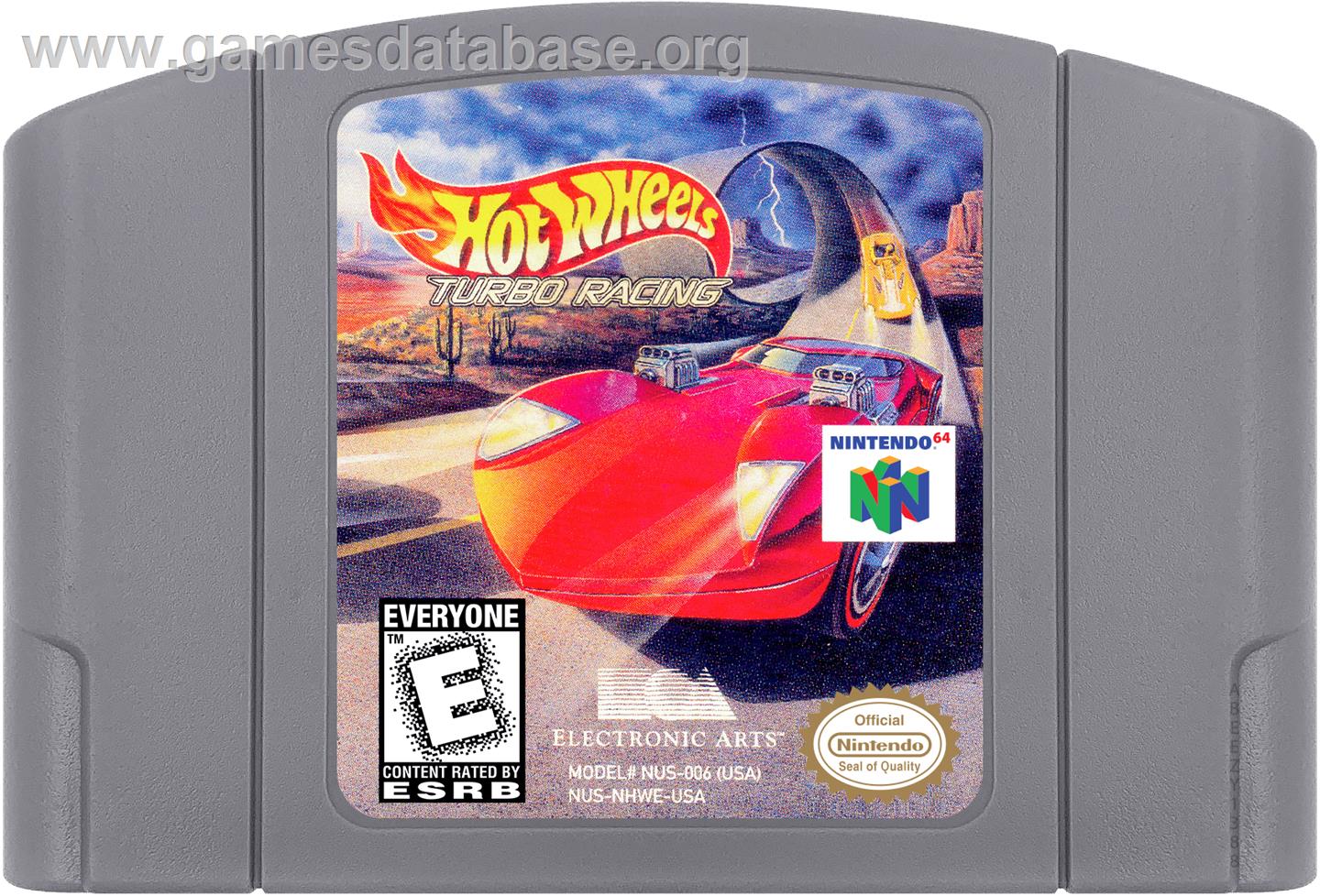 Hot Wheels: Turbo Racing - Nintendo N64 - Artwork - Cartridge