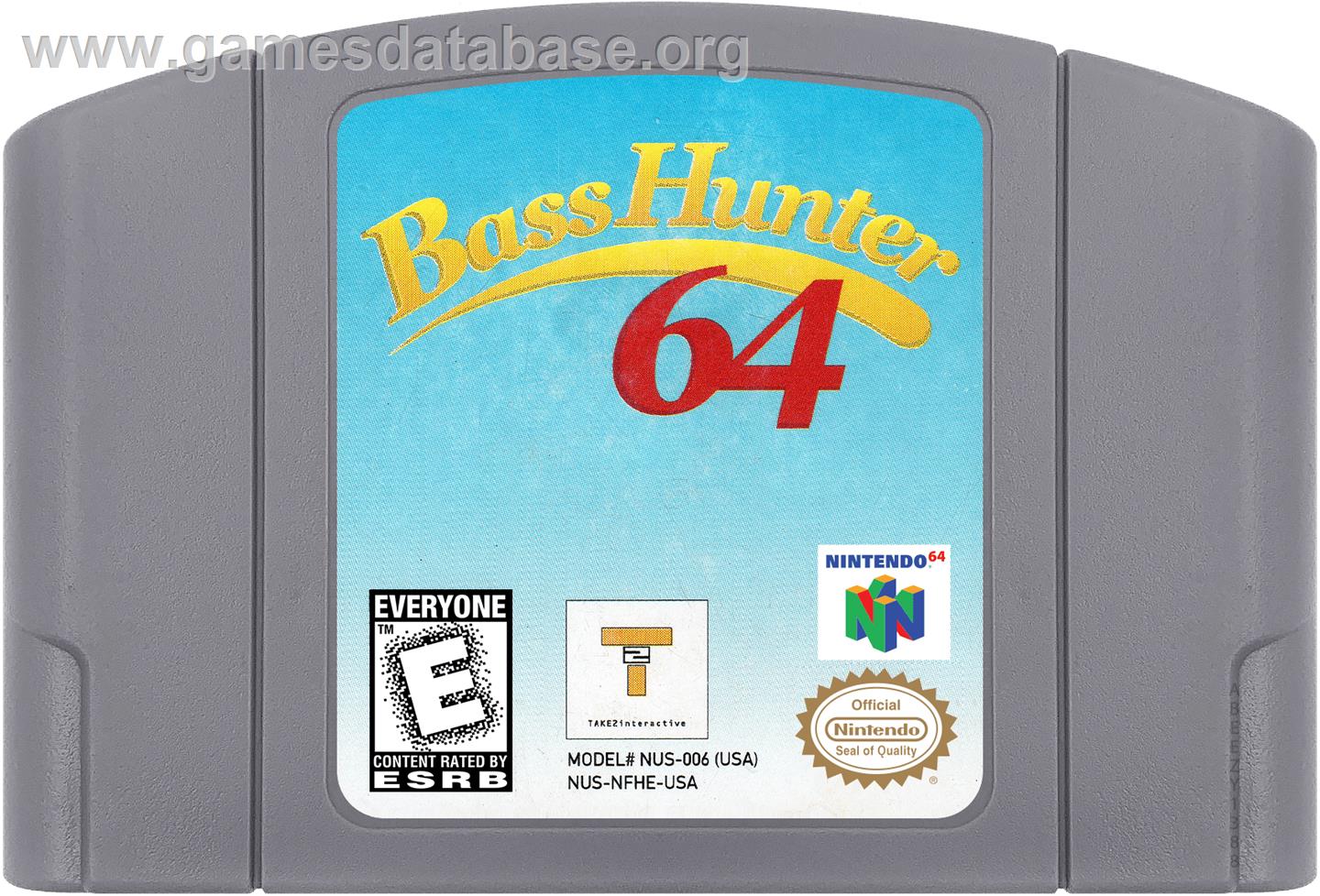 In-Fisherman Bass Hunter 64 - Nintendo N64 - Artwork - Cartridge