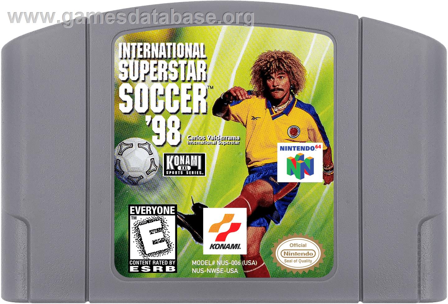 International Superstar Soccer '98 - Nintendo N64 - Artwork - Cartridge