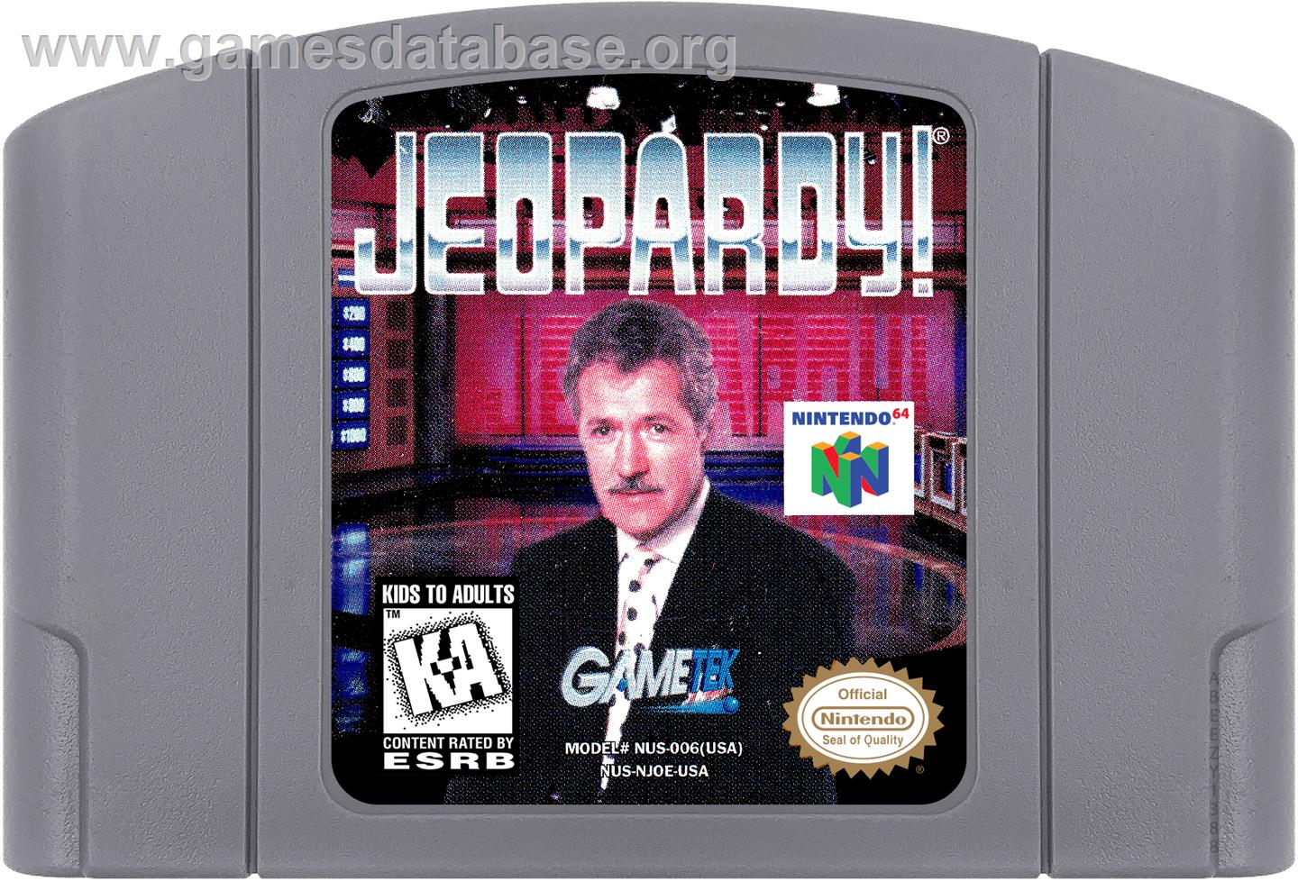 Jeopardy! - Nintendo N64 - Artwork - Cartridge